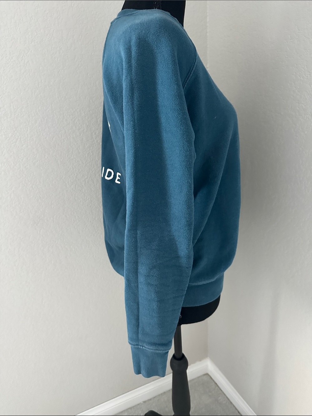 Spiritual Gangster Teal-Blue Crewneck Sweatshirt with White Star Motif - Picture 2 of 5